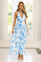 Emilienne Halter Maxi Dress Blue