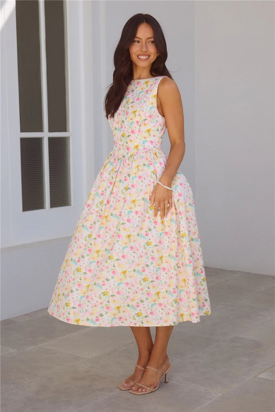 Confetti Crush Midi Dress Print