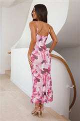 Dance Desires Mesh Maxi Dress Purple