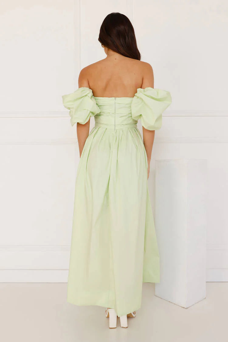 Birthday Picnic Maxi Dress Green