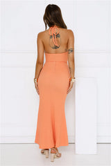 Cloudscape Maxi Skirt Orange