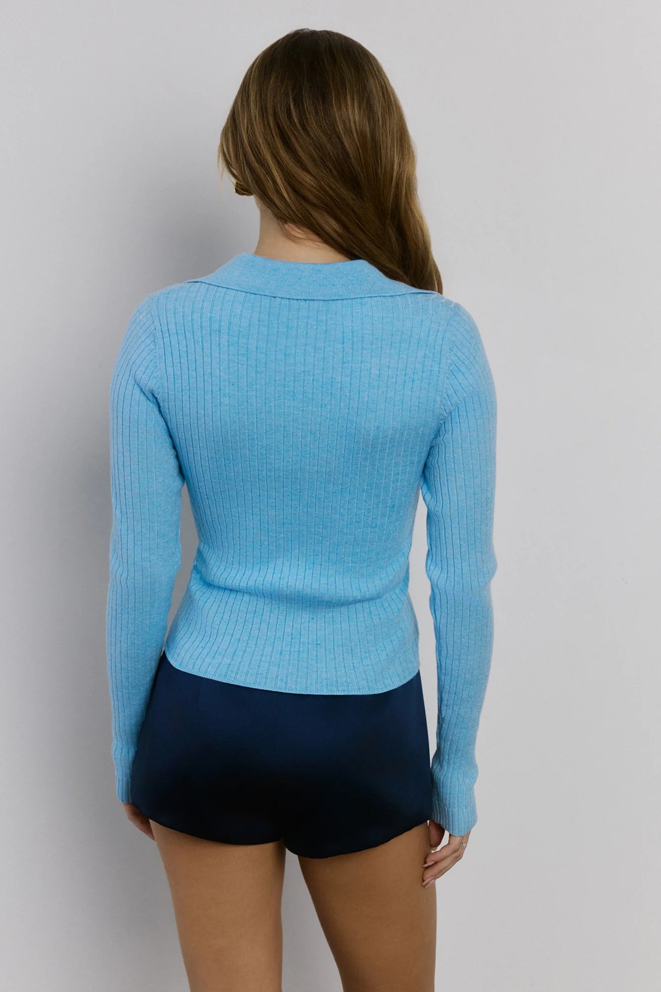 Warm Layers Ribbed Long Sleeve Top Blue