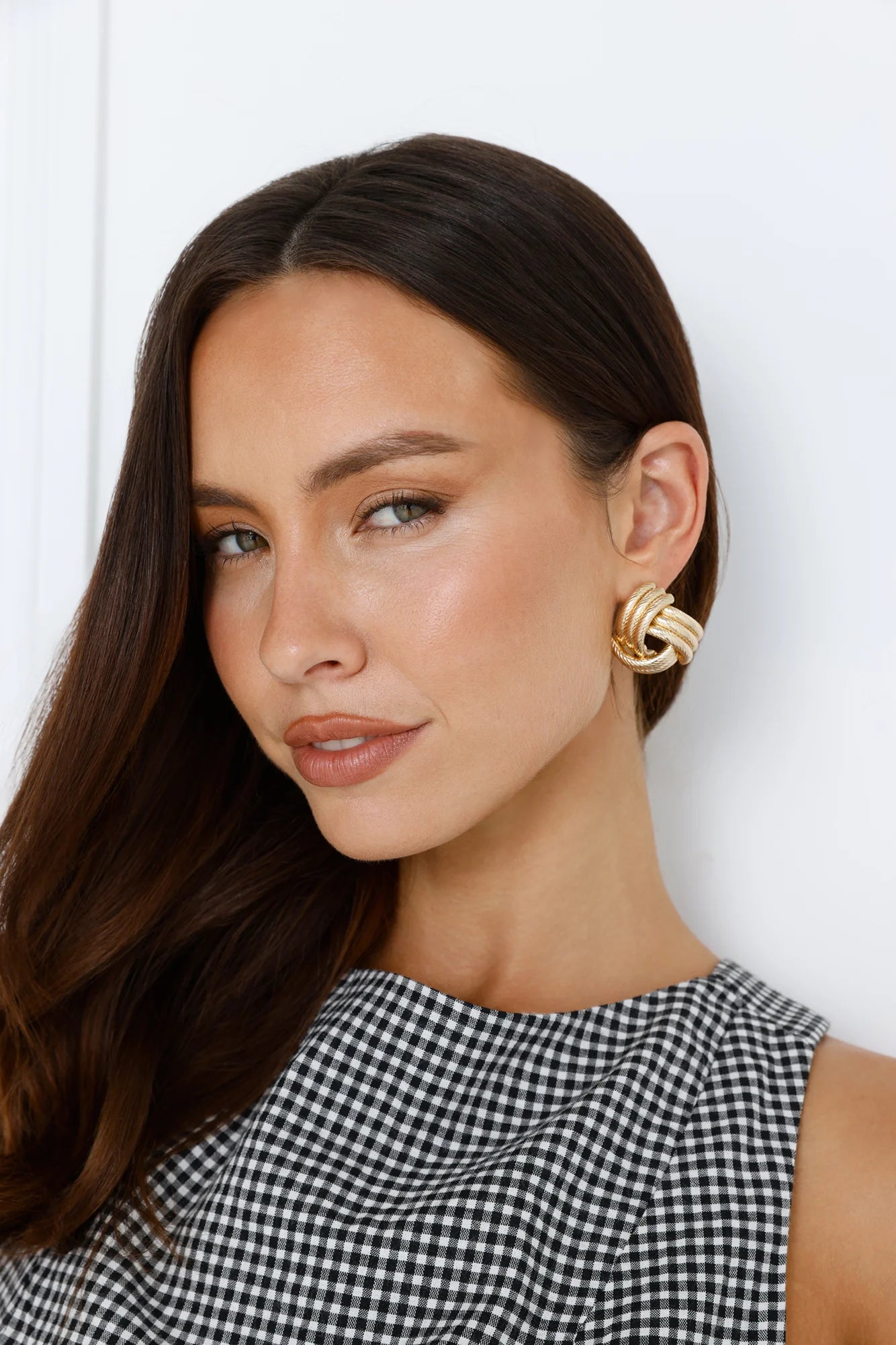 18k Gold Plated Twisted Perfection Earrings Gold