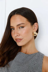18k Gold Plated Twisted Perfection Earrings Gold