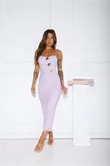 Drama Detox Mesh Maxi Dress Lilac