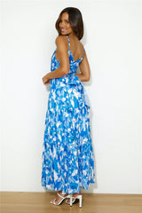 Bloom Beachside Maxi Dress Blue