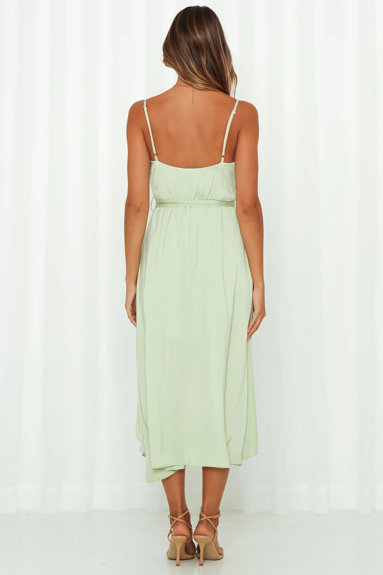 Fuel To My Fire Midi Dress Pistachio