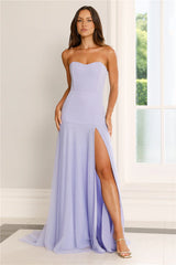 Candlelit Soirée Strapless Maxi Dress Lilac