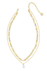 Ashton Gold Multi Strand Necklace Freshwater Cultured Pearl