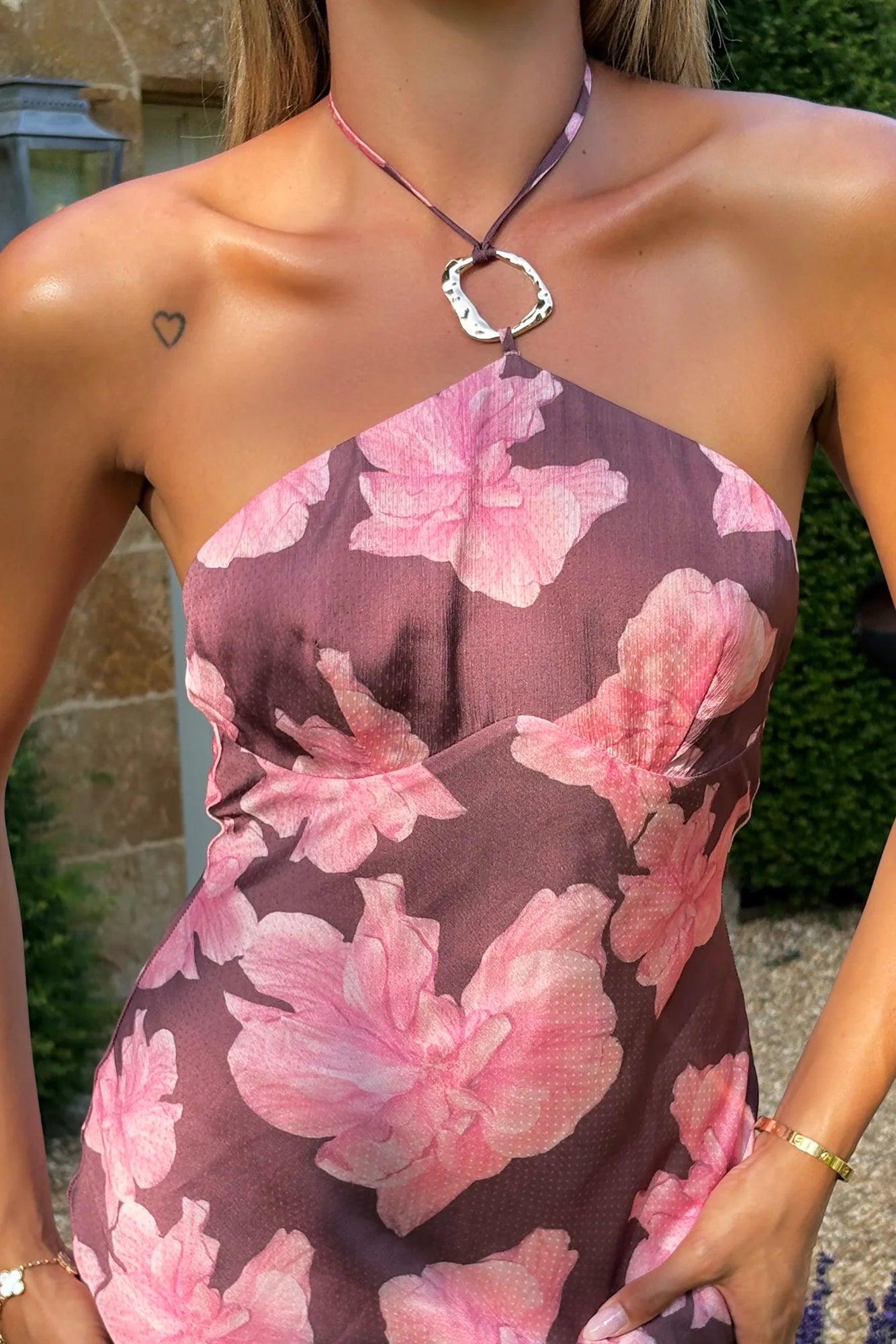 Dove Song Halter Maxi Dress Floral
