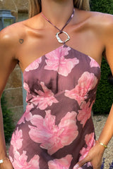 Dove Song Halter Maxi Dress Floral