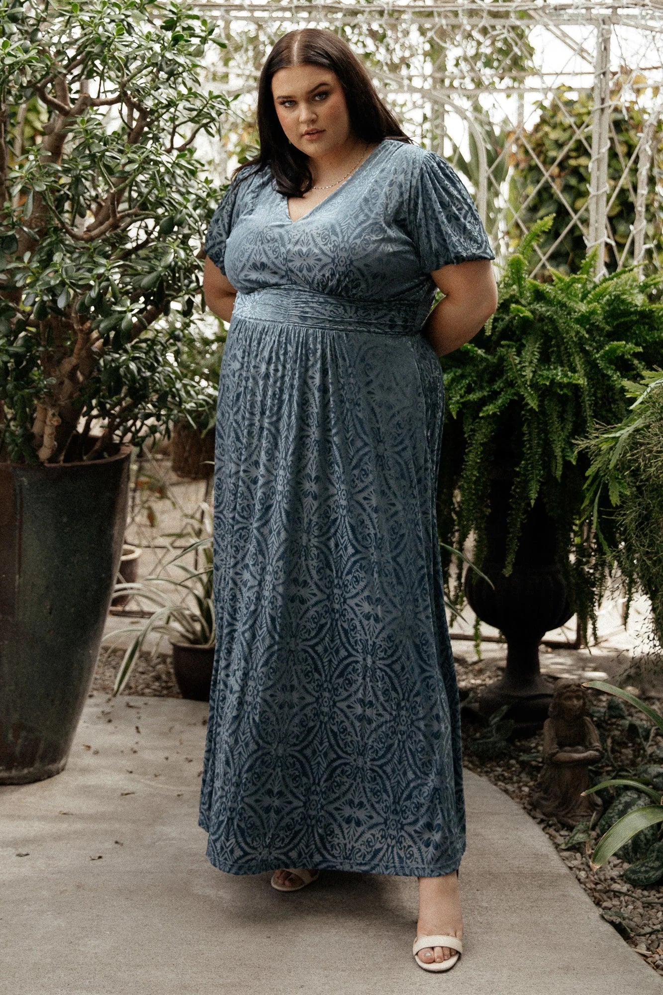 Leslie Velvet Maxi Dress | Blue