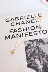 18k Gold Plated Tiny Bow Necklace Gold