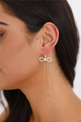 18k Gold Plated Pearl Ties Earrings Gold
