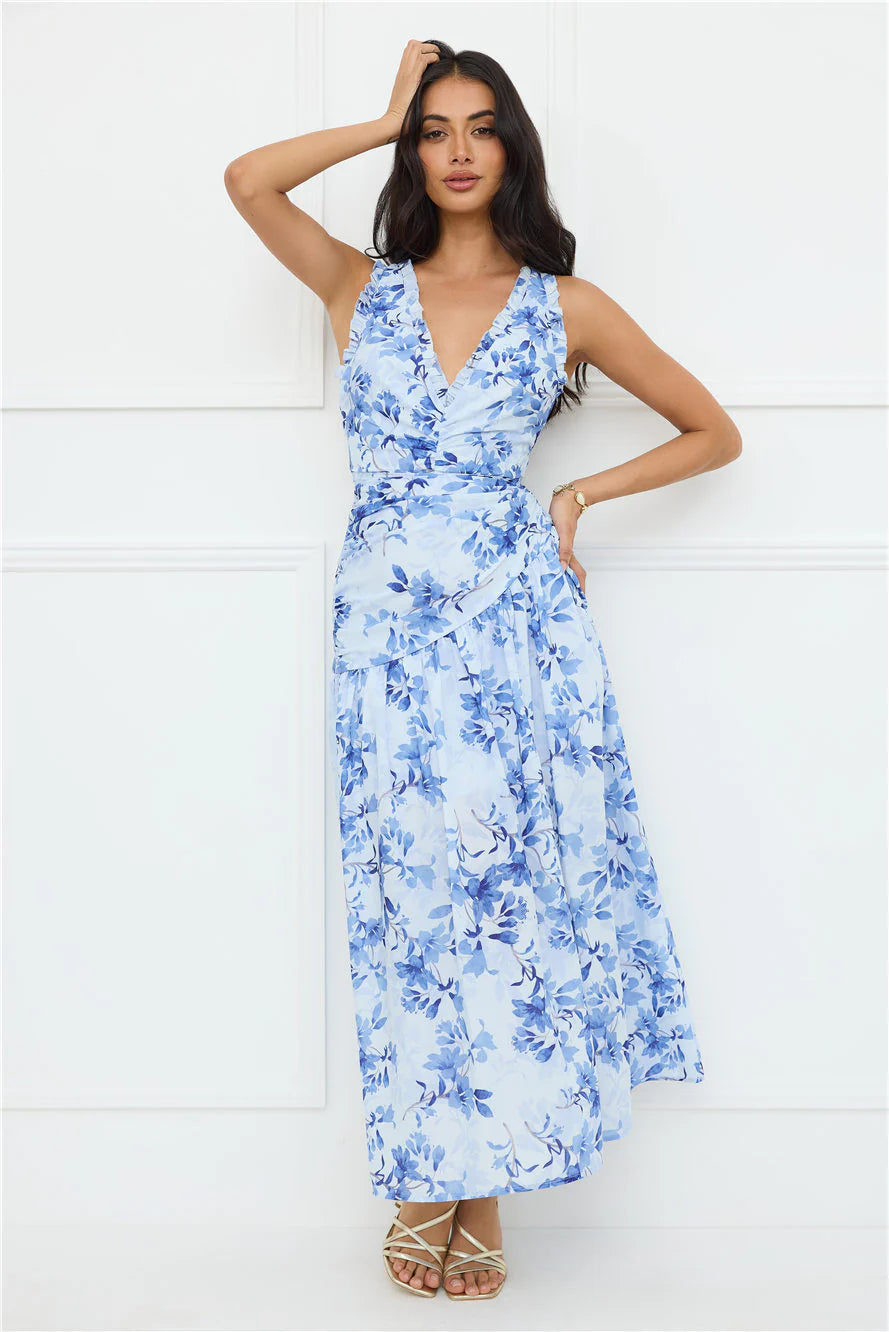 Deep Dive Maxi Dress Blue