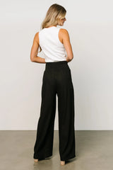 Parvati Smocked Waist Pants | Black