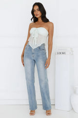Sweet Berry Strapless Crop Top Sage