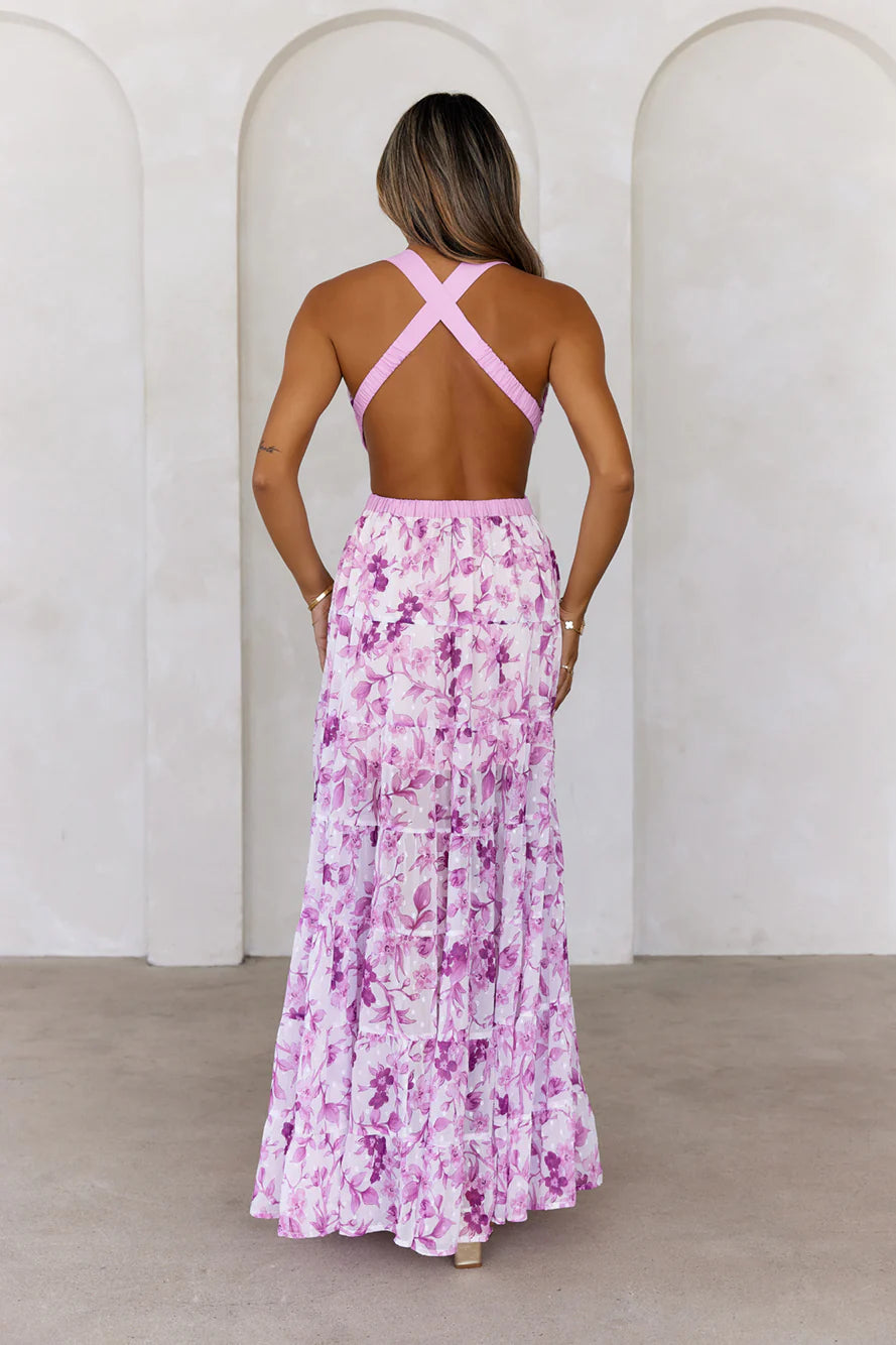 Forward Fashion Maxi Dress Purple