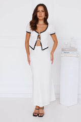 Wanderlust Escapes Maxi Skirt White