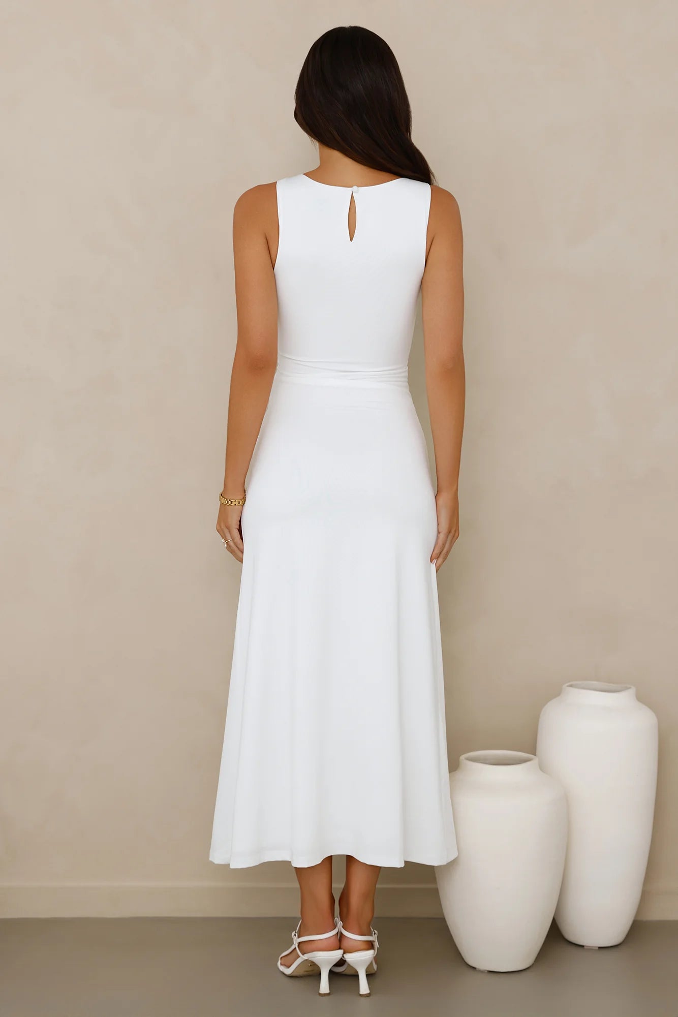 Everything Energy Midi Dress White