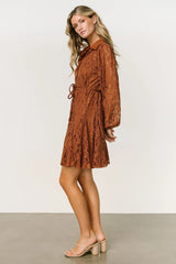 Stefan Lace Short Dress | Cinnamon