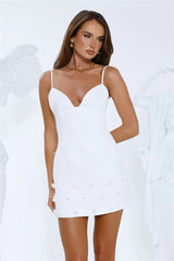 The Story Unfolds Mini Dress White