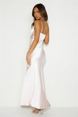 Create with Confidence Satin Maxi Dress Pink