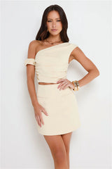 The Standard Tailored Mini Skirt Lemon