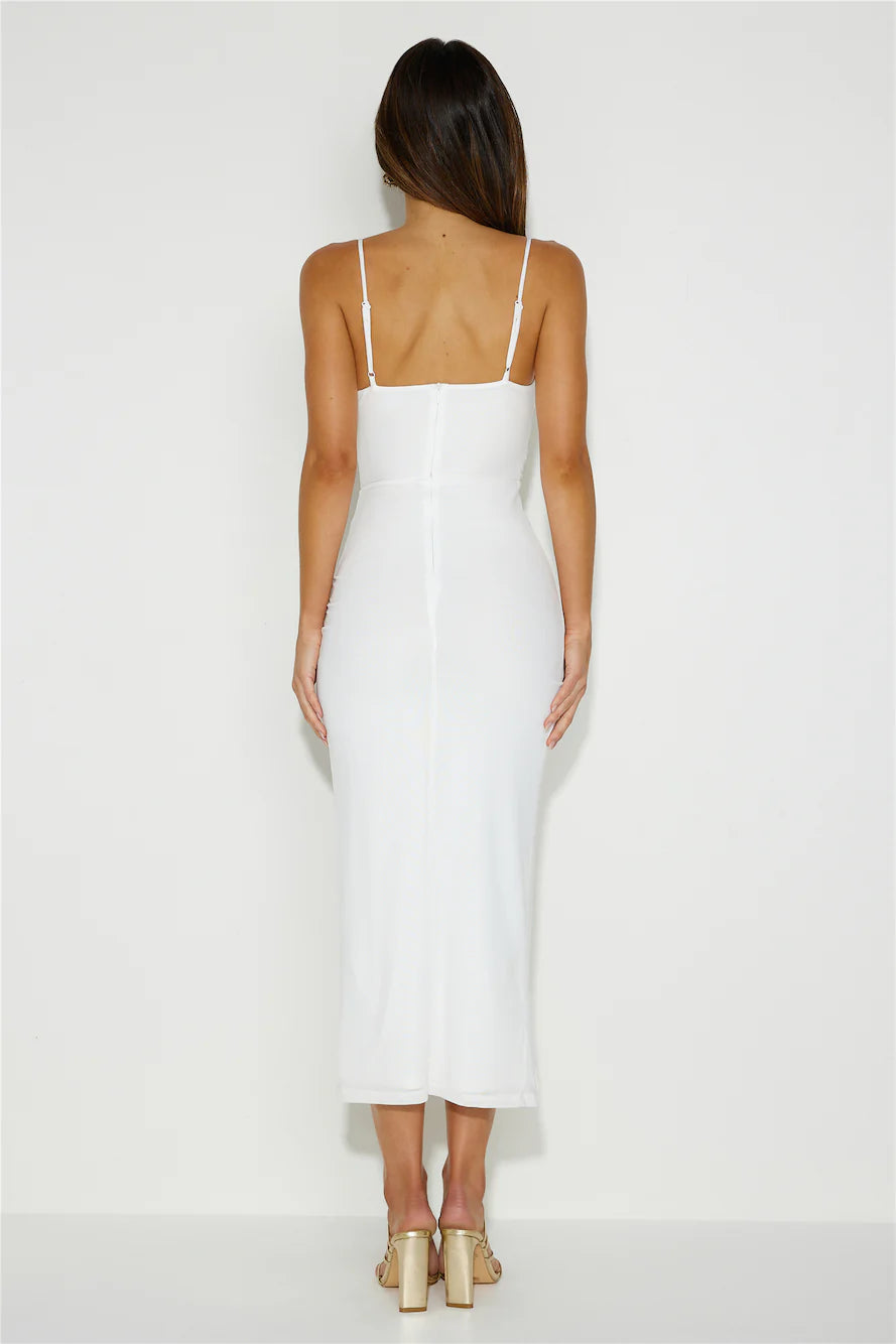 Time Winner Midi Dress White