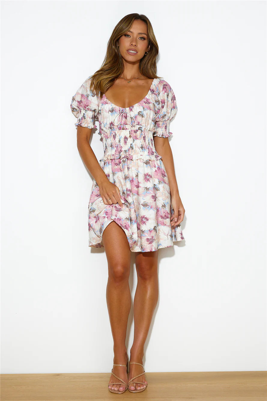 Brunch Fun Mini Dress Plum