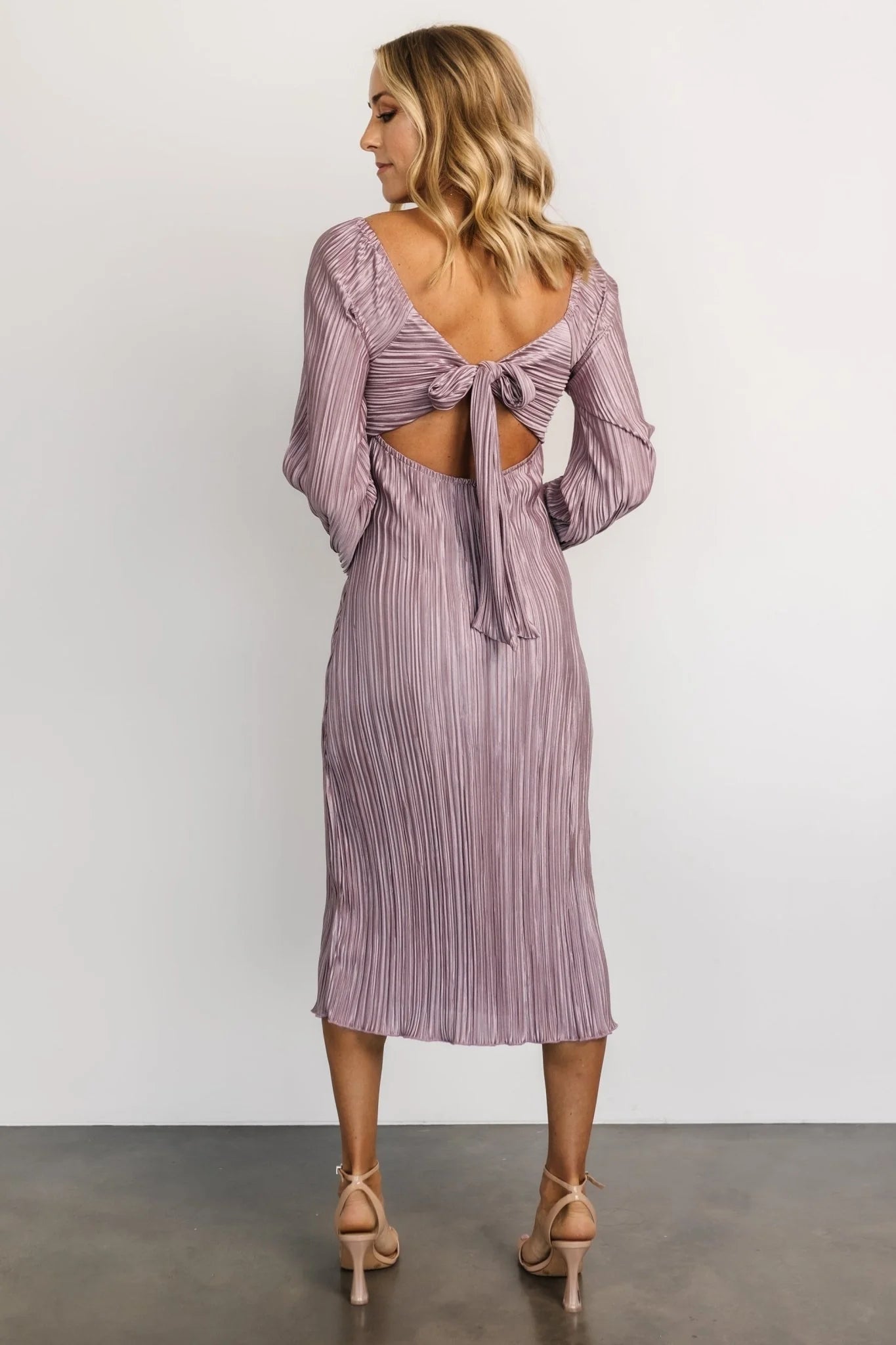 Amani Pleated Midi Dress | Lilac