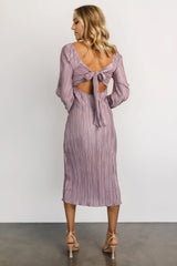 Amani Pleated Midi Dress | Lilac