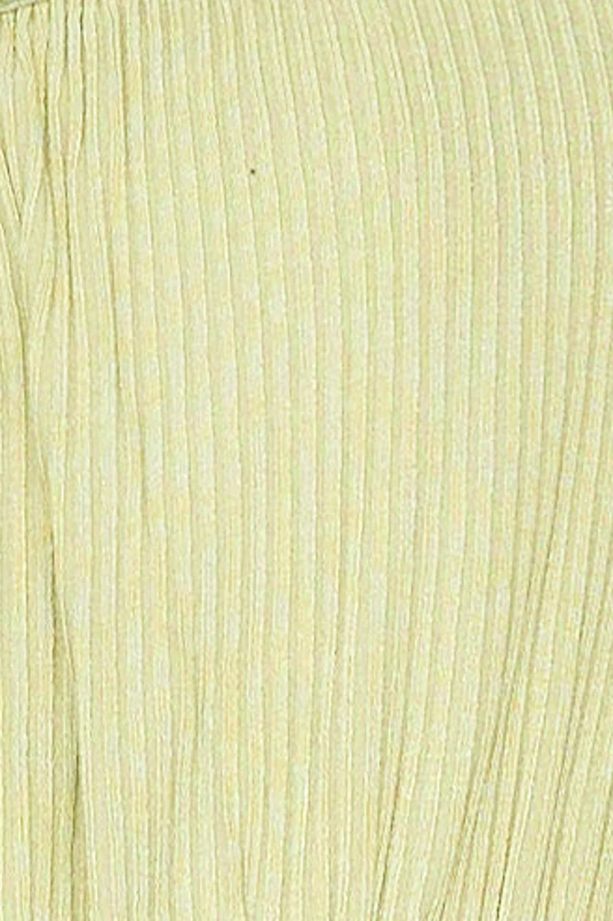 Around The Clock Ribbed Long Sleeve Bodysuit Lime