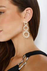 18k Gold Plated Day Break Sun Earrings Gold