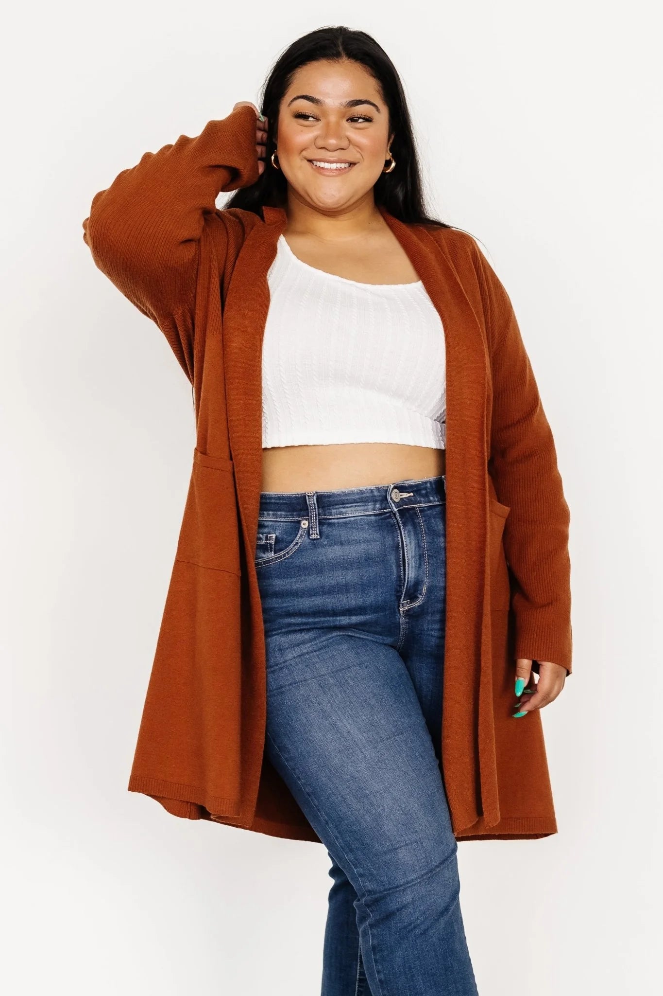 Central Park Cardigan | Rust