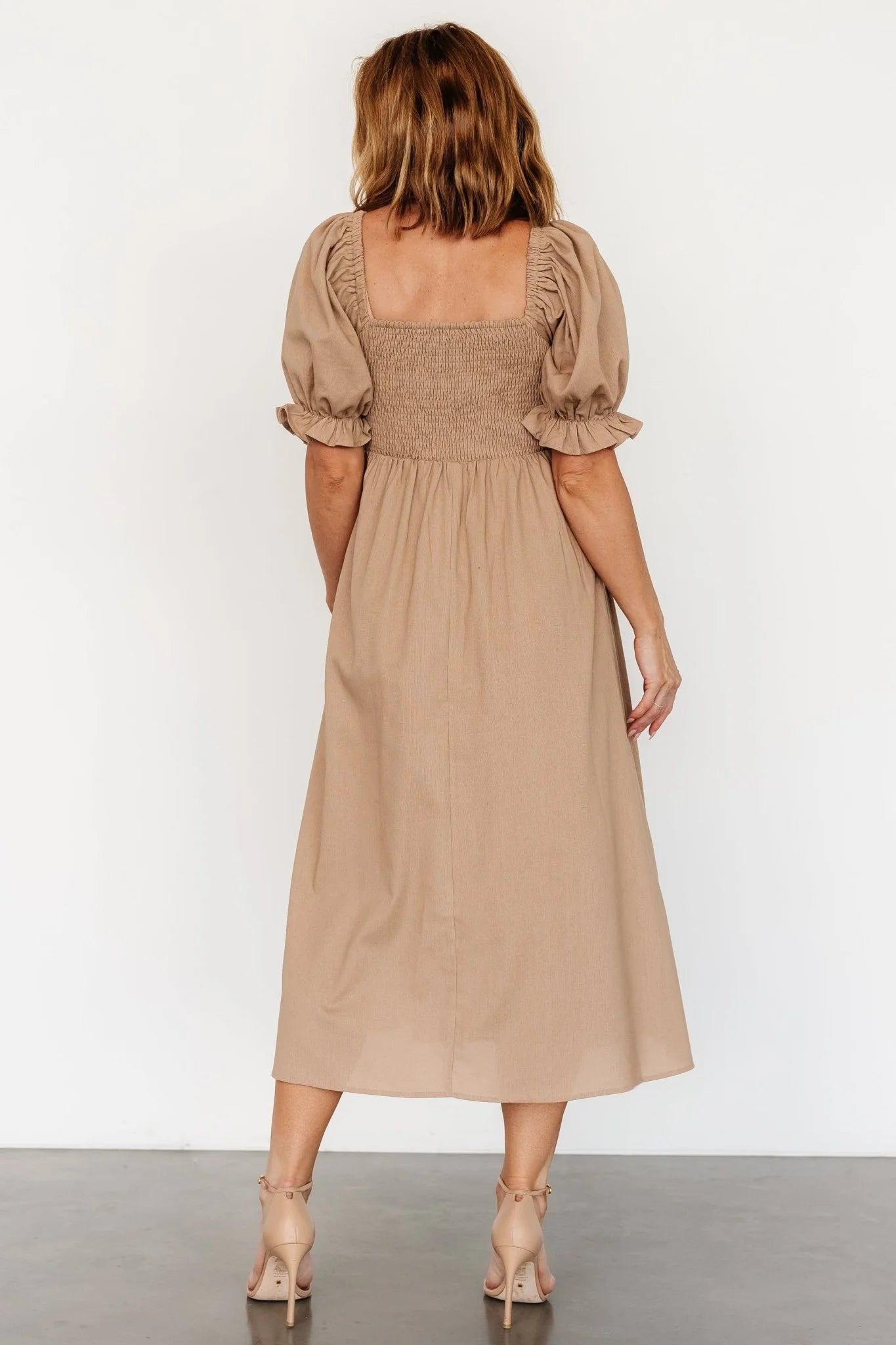 Britton Midi Dress | Tan