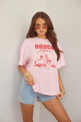 BASE Rodeo Show Oversized T-Shirt Pink