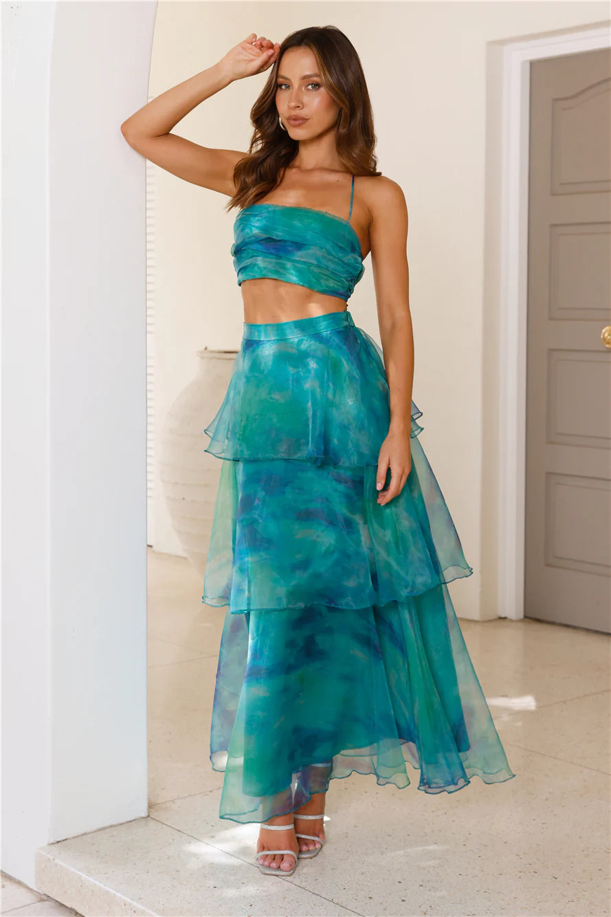 Desperate For You Crop Top Green