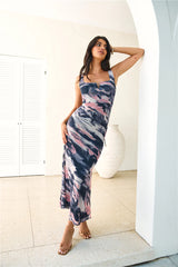 Dark Side Mesh Maxi Dress Purple