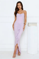 Flirty Glow Spark Mesh Maxi Dress Lilac