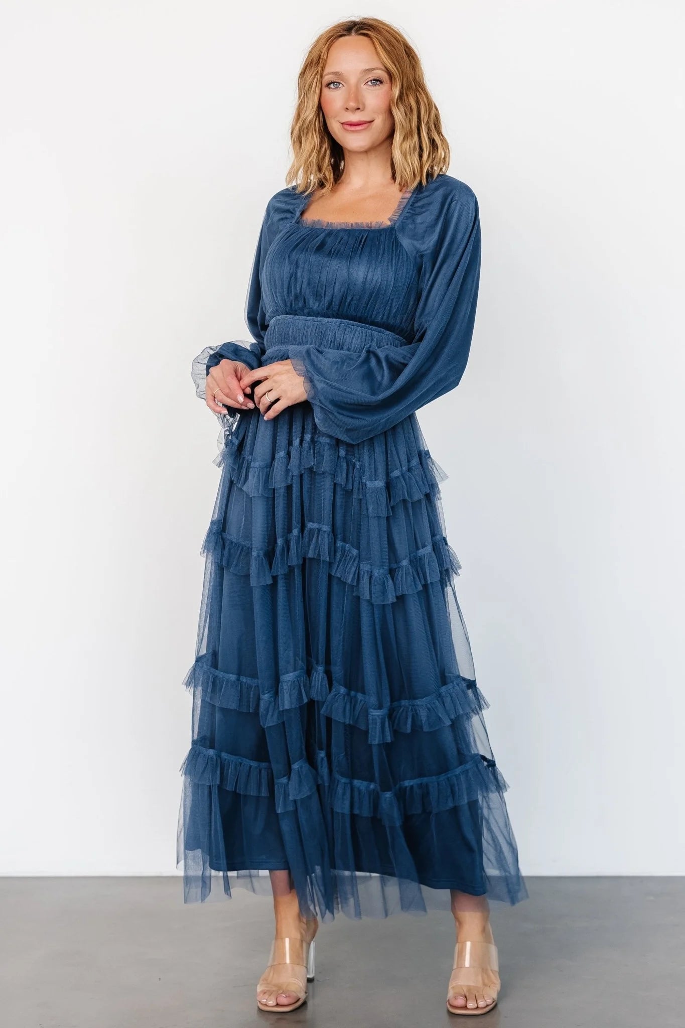 Hilda Tulle Maxi Dress | Vintage Navy