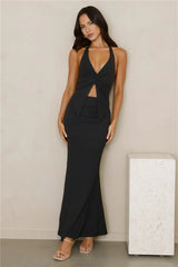 Coral Cove Halter Top Black