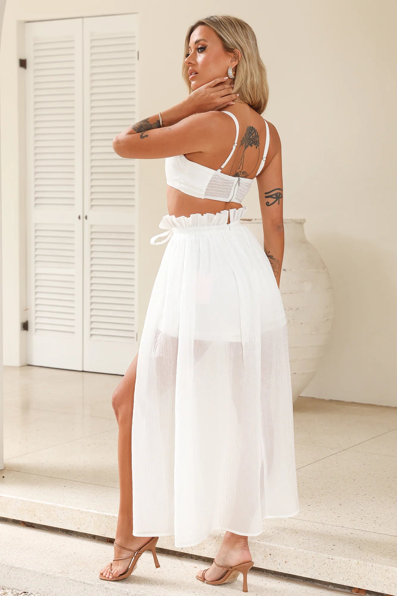 Dreamy Connection Crop Top White