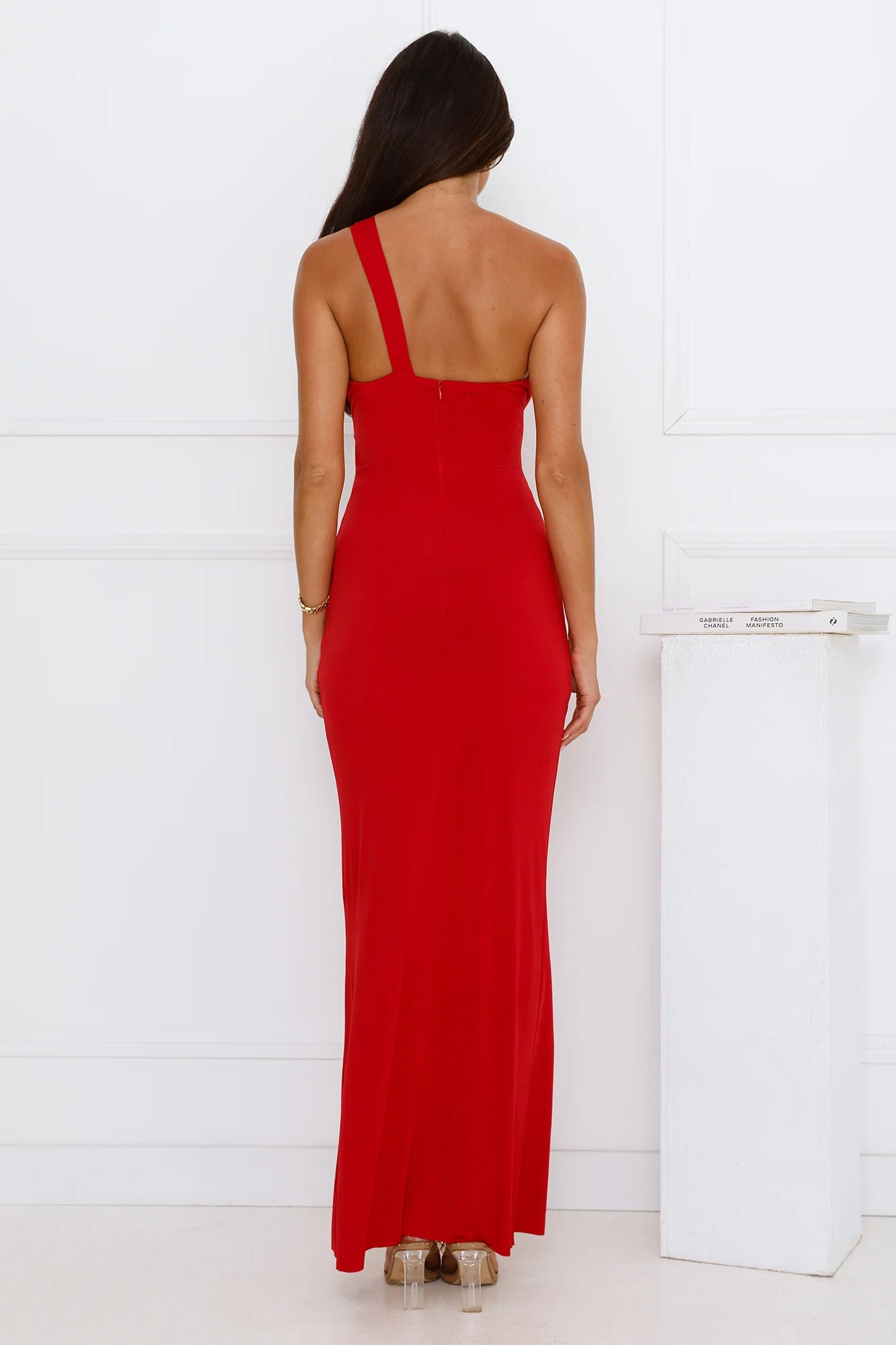 Beachside Fiesta One Shoulder Maxi Dress Red