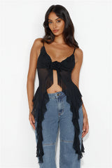 City Escape Mesh Top Black