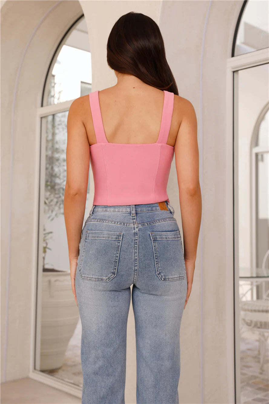 Candy Apple Crop Top Pink