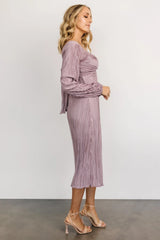 Amani Pleated Midi Dress | Lilac