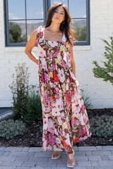 Anita Maxi Dress | Brown Multi Floral