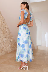 Floral Enchantment Maxi Dress White