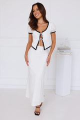 Wanderlust Escapes Maxi Skirt White